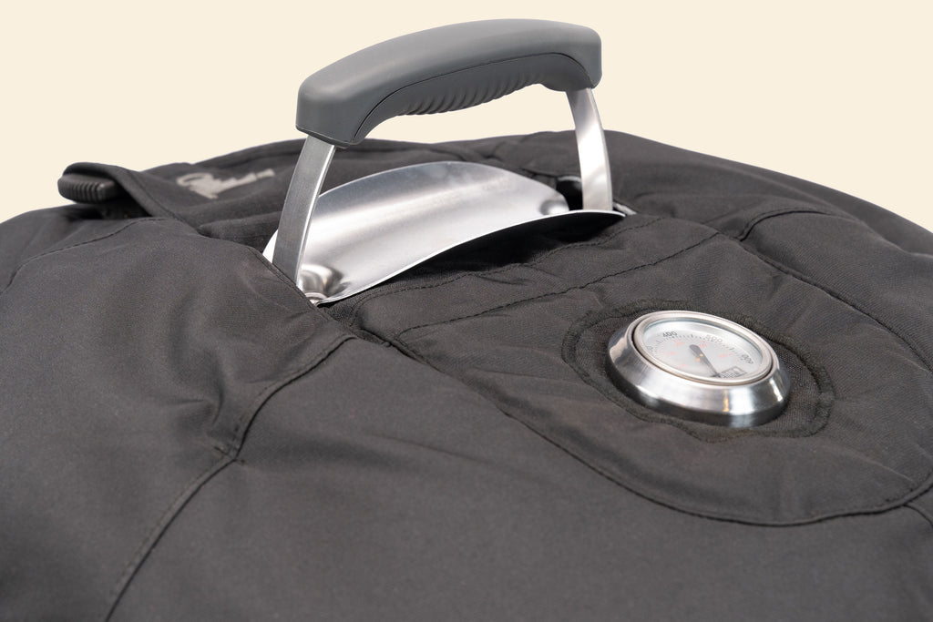 Close up of the heat shield and thermometer location on the Woolly Bully